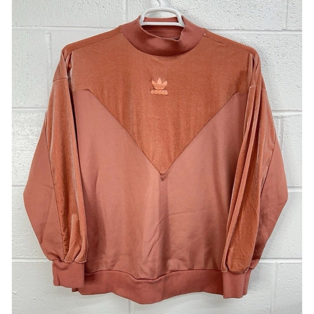 adidas Originals Womens Fitness Yoga Logo Sweatshirt Pink / Medium